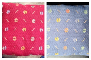 Original Fabric Pillows - red&blue
